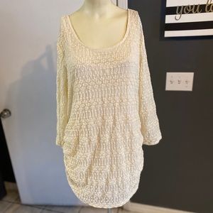 NWT motherhood plus size 1x cream lace blouse
